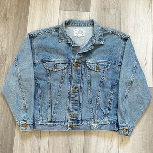 Vintage Guess Light Blue Faded Denim Jacket